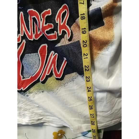 Shein Curve Mens Off White Crew Neck Short Sleeve Graphic Print T Shirt Size 4XL - Picture 4 of 4